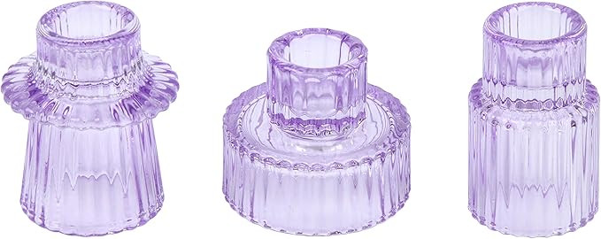 Vixdonos Glass Candlestick Holders Tealight Candle Holders for Table Centerpieces, Wedding Decor ... | Amazon (US)
