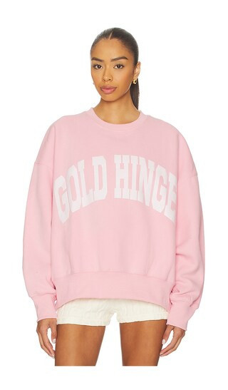 Gold Hinge Wide Arm Sweatshirt in Pink. - size S | Revolve Clothing (Global)