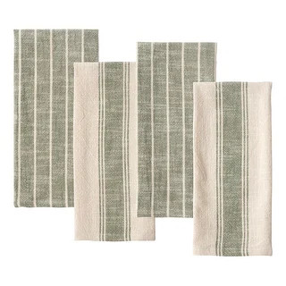 KAF Home Monaco Natural Rustic Slubbed Kitchen Towels, 18" x 28" - Set of 4 - 18" x 28" - Bed Bat... | Bed Bath & Beyond