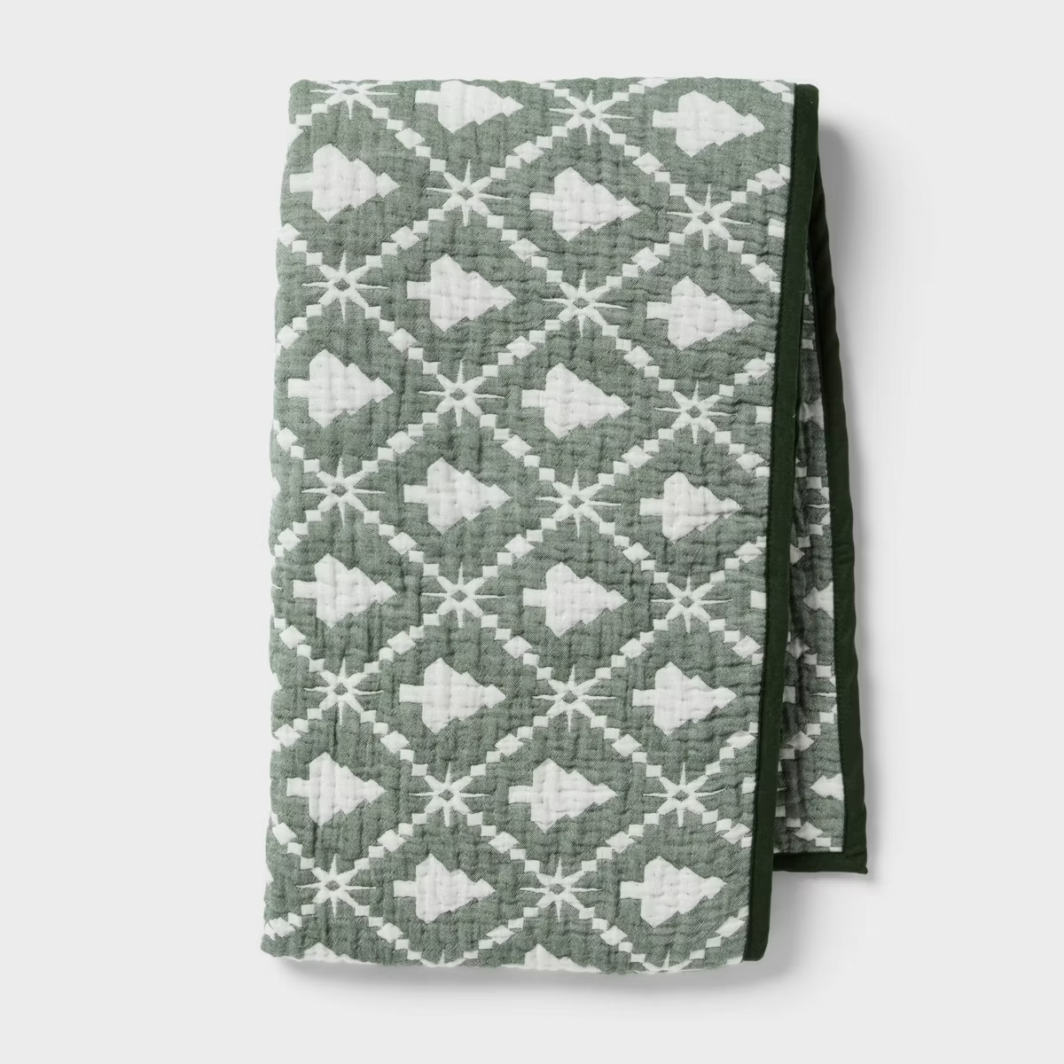 Body Pillow Cover Reversible Matelasse Green Tree - Threshold™ | Target