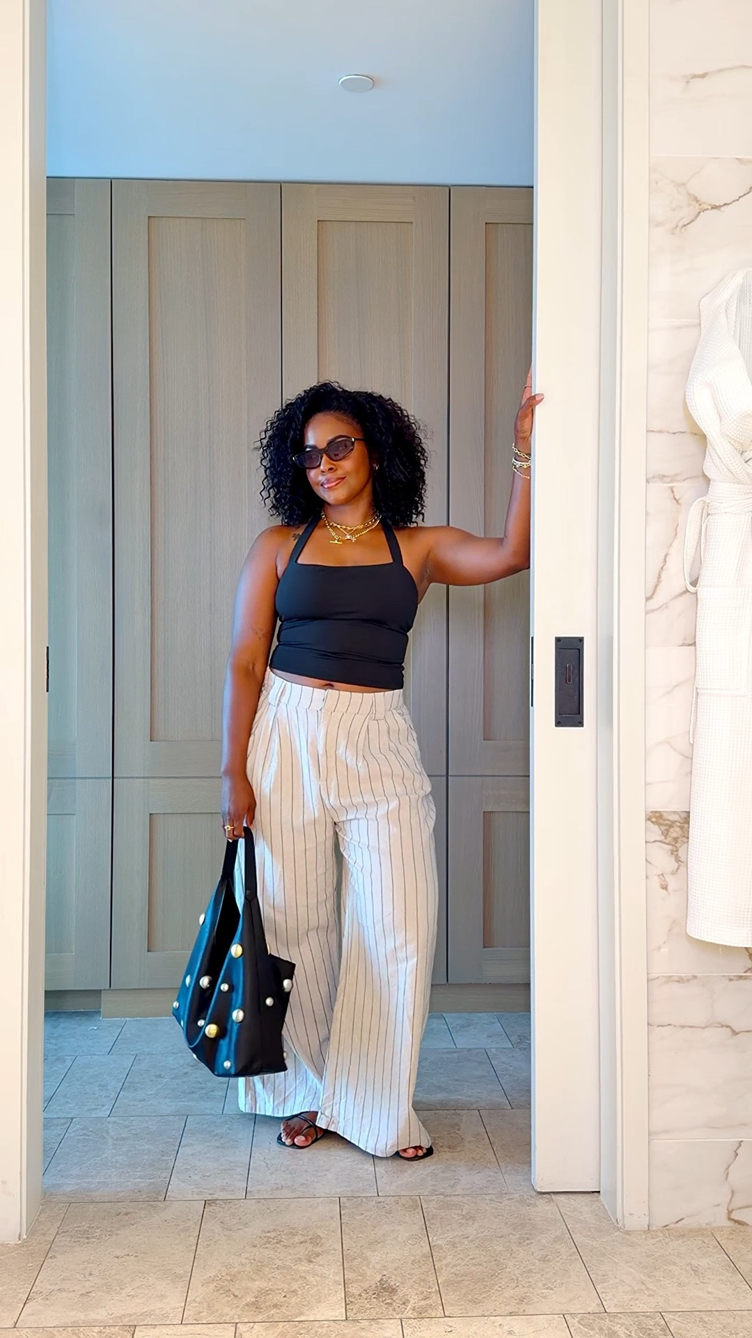 Lunch & Shopping
top: Large
pants: 8 

 