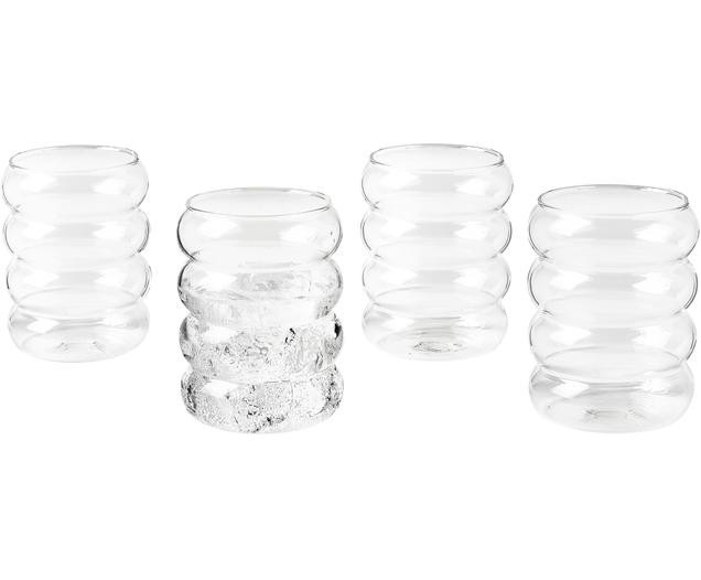 Mundgeblasene Wassergläser Bubbly, 4 Stück | Westwing EU