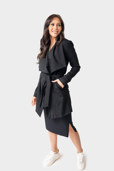 Belted Ponte Topper Jacket | Gibson