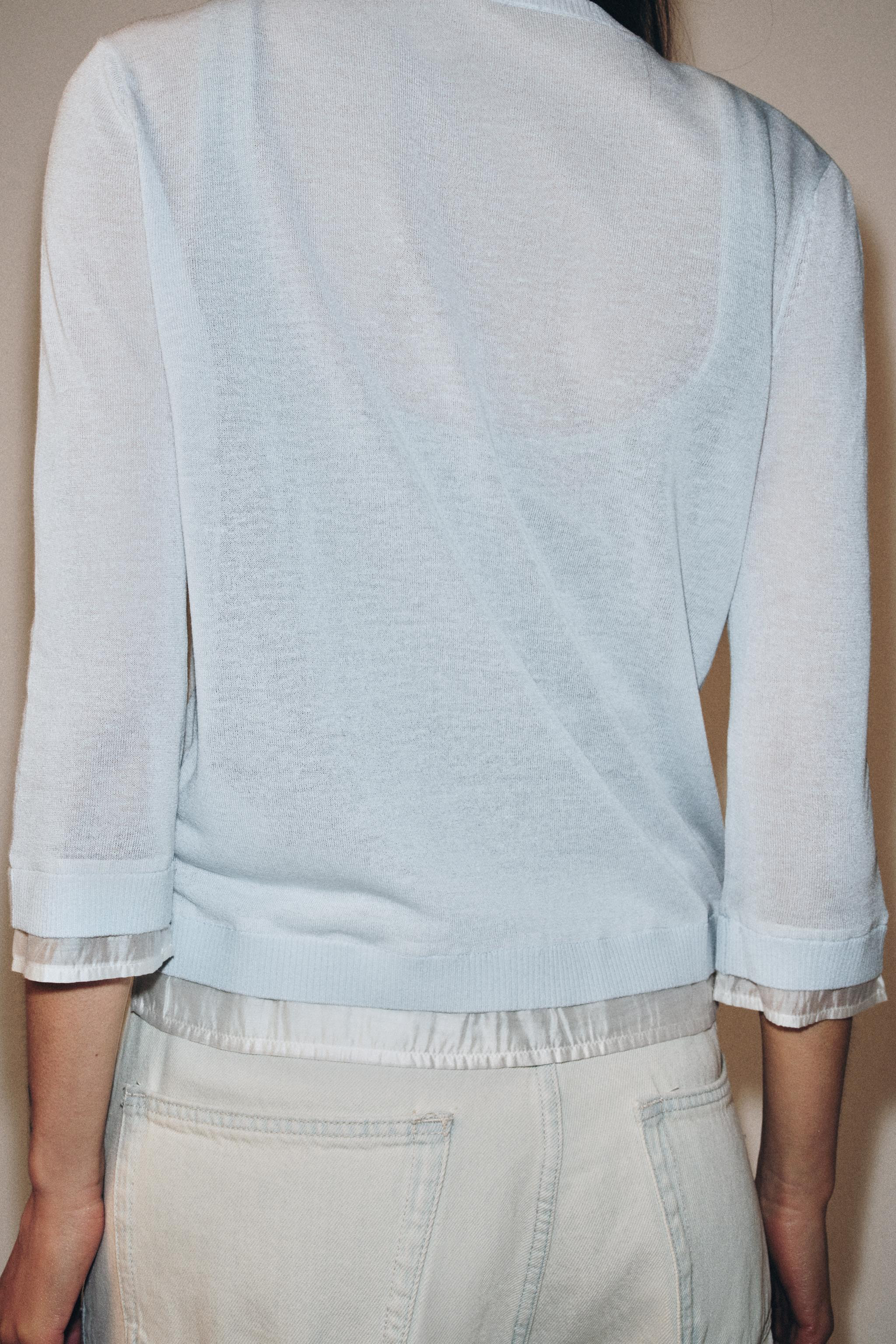 CONTRAST KNIT JACKET | Zara UK