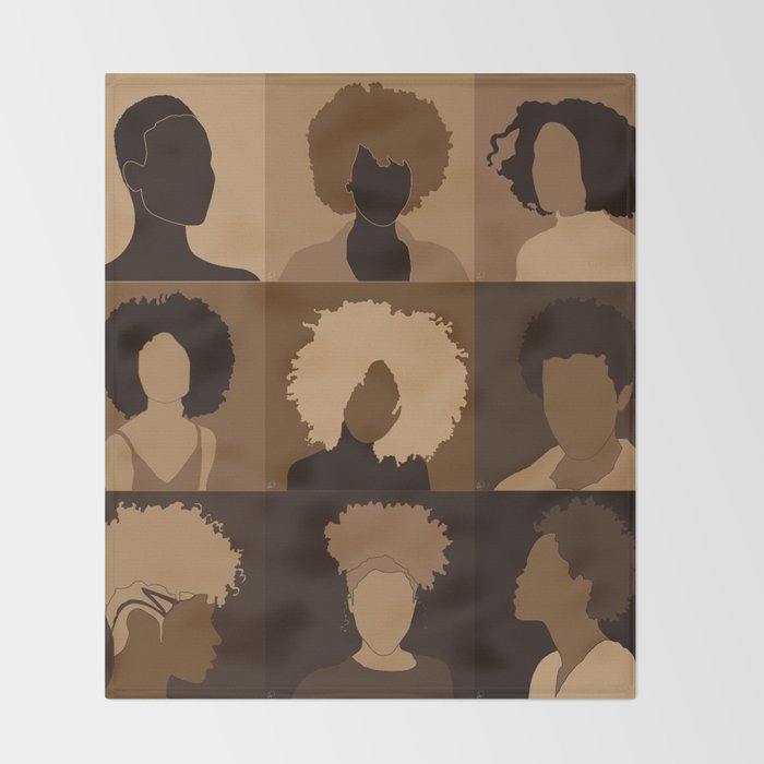 FOR BROWN GIRLS COLLECTION COLLAGE Throw Blanket | Society6