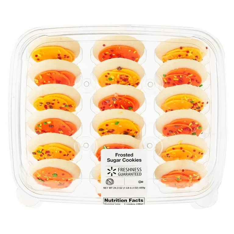 Freshness Guaranteed Frosted Sugar Cookies, Harvest Yellow and Orange 24.3 oz, 18 Count | Walmart (US)