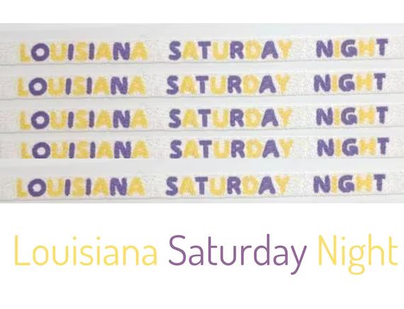 New! Louisiana Saturday Night Beaded Purse Strap/LSU Tigers/Game Day Strap/Seed Bead/Beaded Bag S... | Etsy (US)