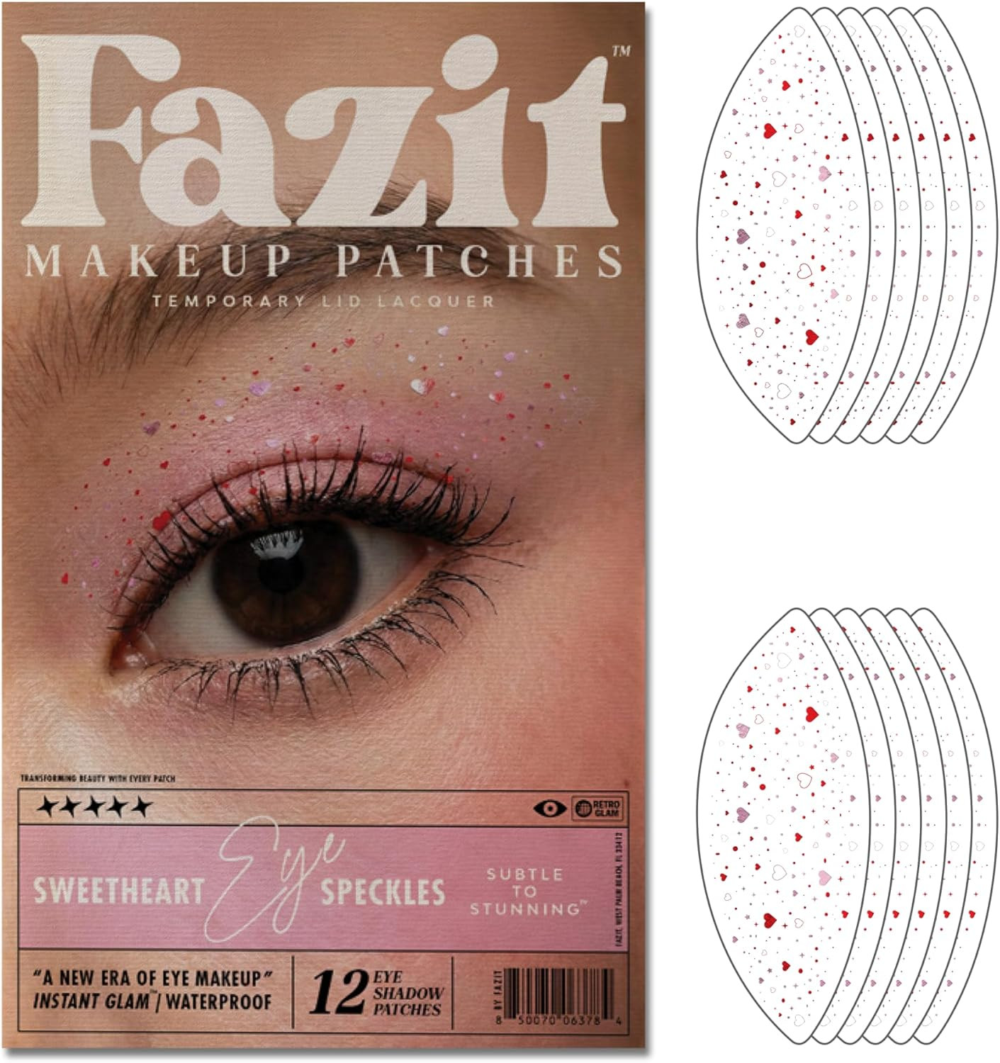 Fazit Makeup Patches - Sweetheart Eye Speckles - Glow Up Make-Up Patches - Cute Glitter Makeup Ac... | Amazon (US)