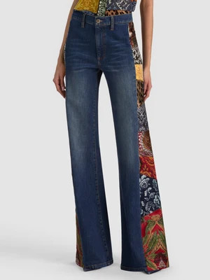 Sb Patchwork Jean - Georgetta Vintage Blue/Multi | Alice + Olivia