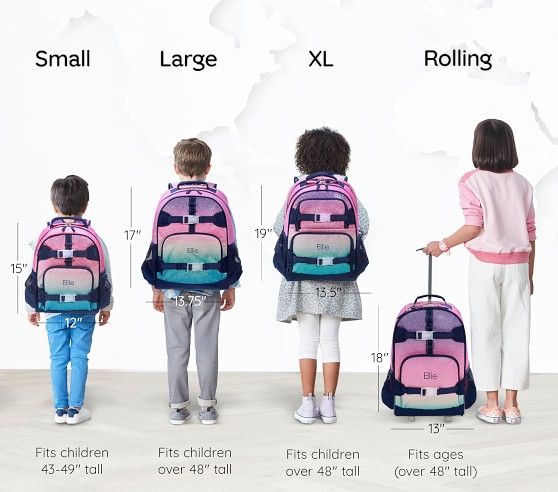 Mackenzie Rainbow Ombre Sparkle Glitter Backpack & Lunch Bundle, Set Of 3 | Pottery Barn Kids