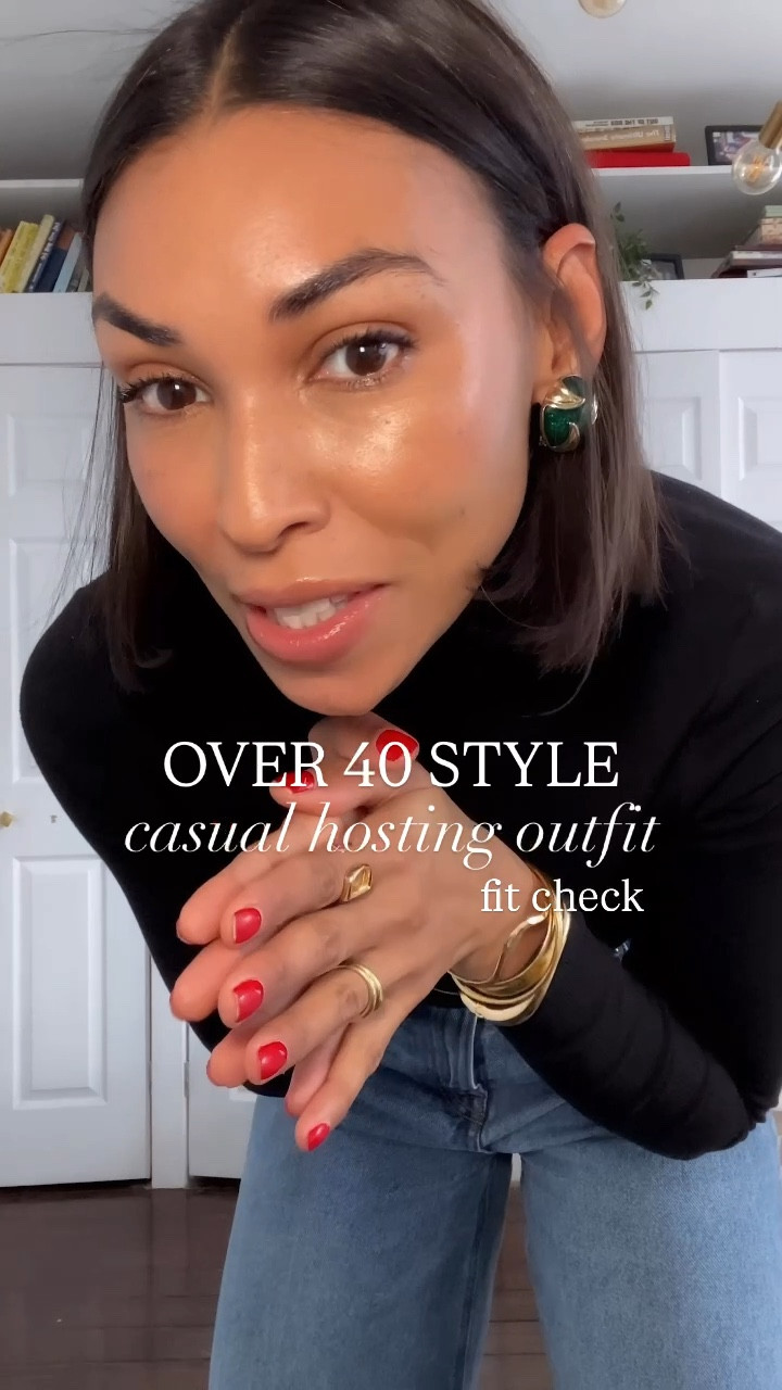 Over 40 Style ✨ Hosting at home jeans, sneakers 

#LTKFindsUnder50 #LTKStyleTip #LTKOver40