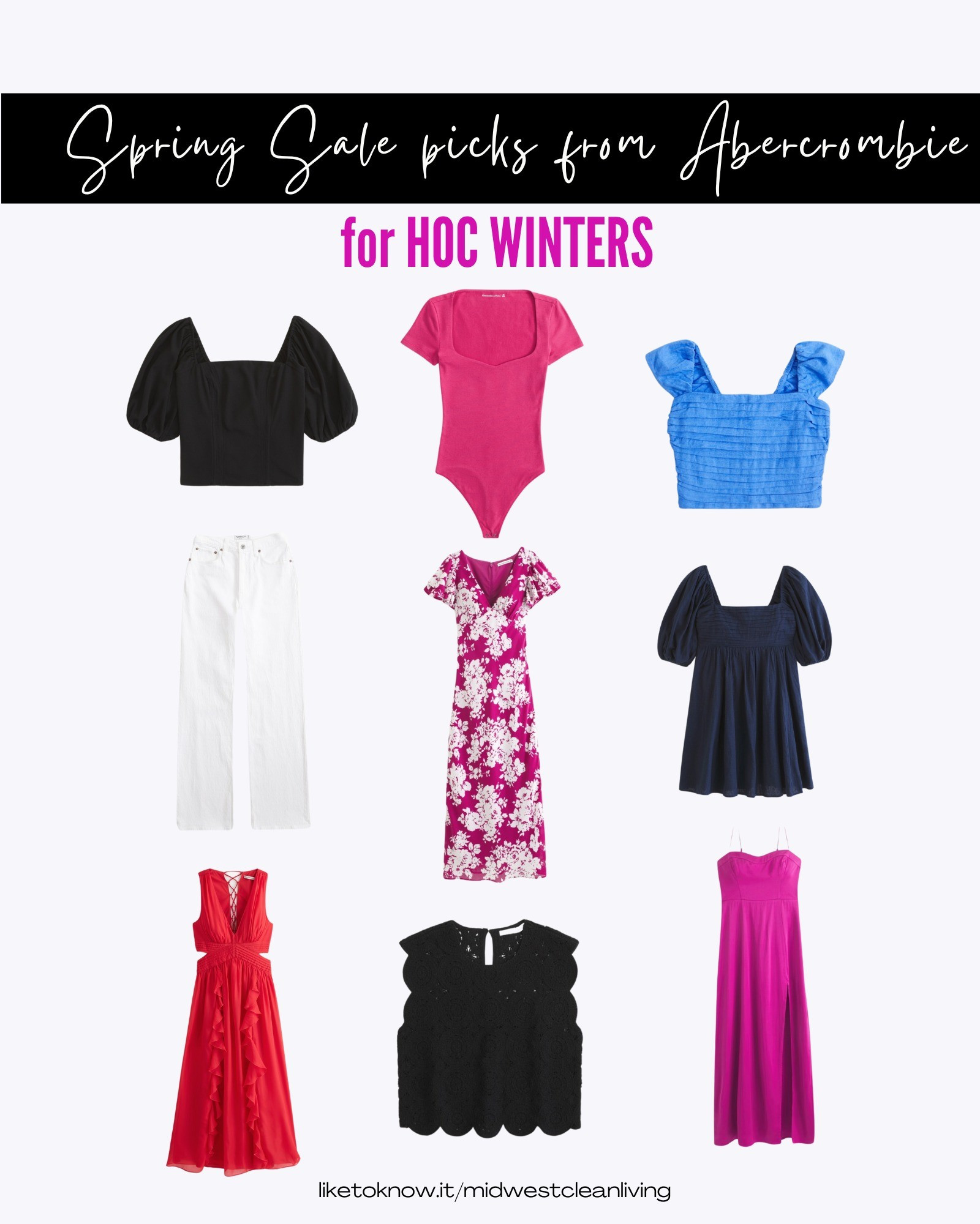 Gorgeous spring Sale finds at Abercrombie and Fitch for HOC Winters! Bright and bold colors to bring on spring.  Click the promo to save 20% off sitewide by shopping through the LTK app.  Hoc, hoc winter, sprinter winter, jewel tone winter, burnished winter, sultry winter, navy dress, hot pink, fuchsia

#LTKSpringSale #LTKsalealert #LTKstyletip