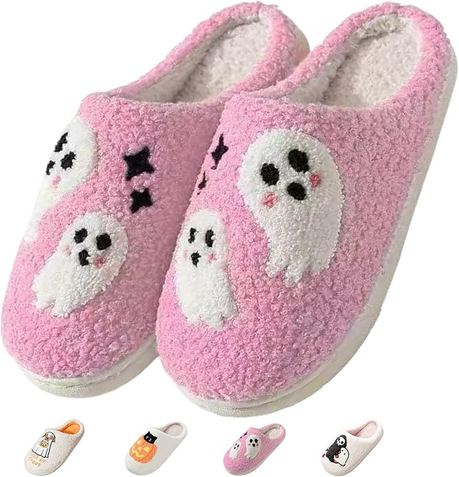 Cute House Slippers for Women Men Warm Cozy House Shoes Fuzzy Home Slippers with Memory Foam Indo... | Amazon (US)
