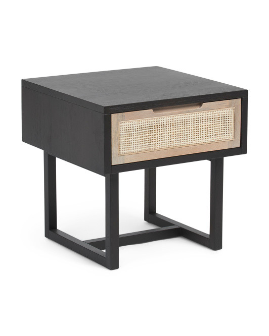 20x20x20 Clarita Solid Mangowood And Cane End Table | Marshalls