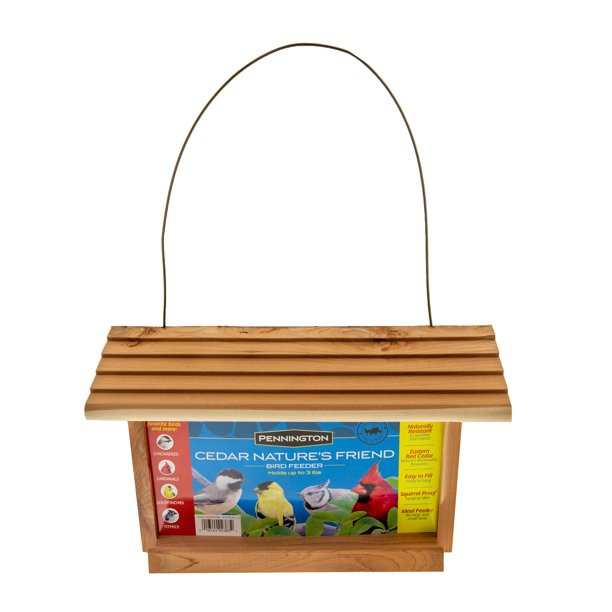 Pennington Red Cedar Wild Bird Hopper Feeder, 3 lb.  Capacity | Walmart (US)