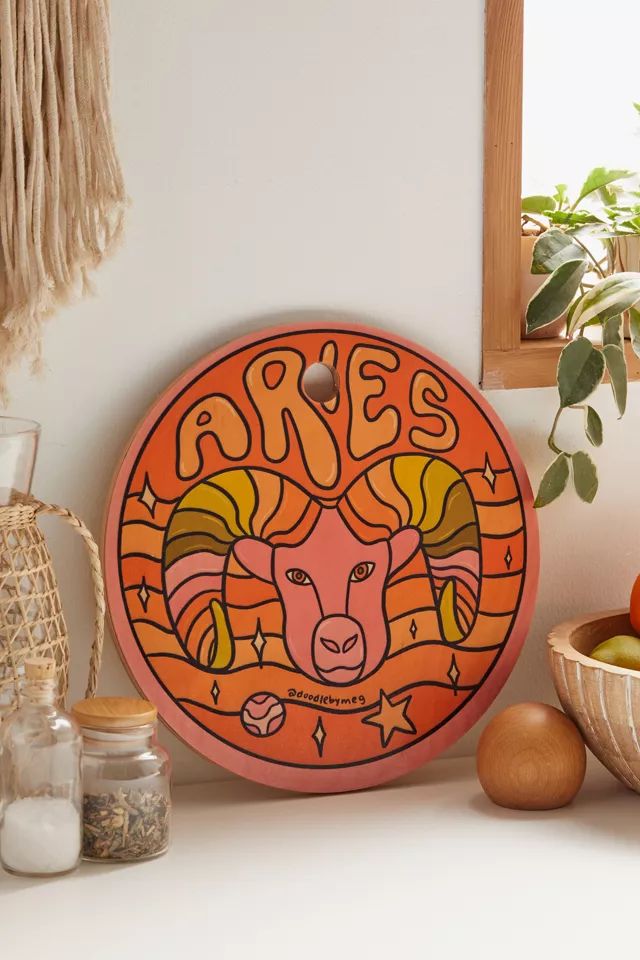 Doodle By Meg For Deny Zodiac Round Cutting Board | Urban Outfitters (US and RoW)