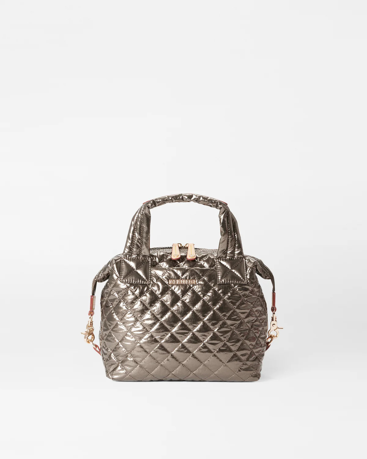 Small Sutton Deluxe Quilted Crossbody Bag in Moondust Metallic | MZ Wallace | MZ Wallace