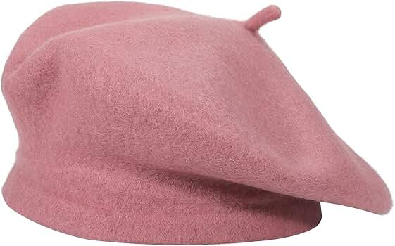 ZLYC Wool French Beret Hat Solid Color Beret Cap for Women Girls | Amazon (US)