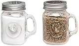 Circleware Mason Jar Rooster Mug Salt and Pepper Shakers, 5 oz, Clear | Amazon (US)