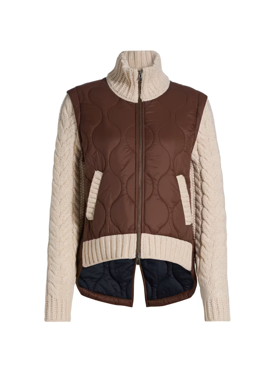 Patra Mixed-Media Zip-Front Jacket | Saks Fifth Avenue