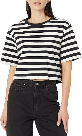 The Drop Womens Sydney Short-Sleeve Cropped Crew Neck T-Shirt | Amazon (US)