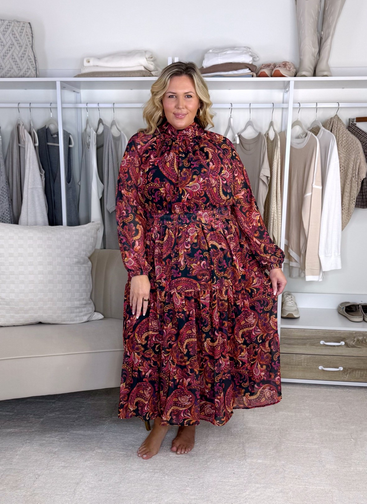 June and vie try on!! Wearing a size 18/20! Plus size, fall fashion, outfit inspo, mom life, apron belly
