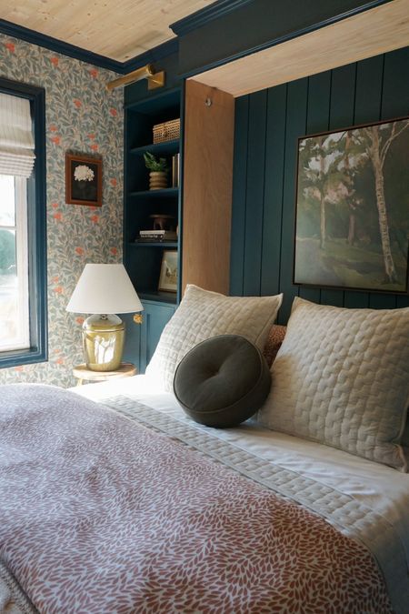 Bedroom decor. Fall decor. Home decor. Bedding. Duvet. Quilt. Table lamp. Wall decor. Wallpaper. Throw pillow  

#LTKSeasonal #LTKhome #LTKFind