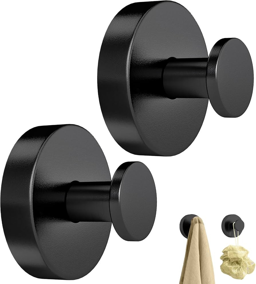 Suction Cup Hooks for Shower, Heavy Duty Towel Hooks for Bathroom Walls No Damage, Modern Shower ... | Amazon (US)
