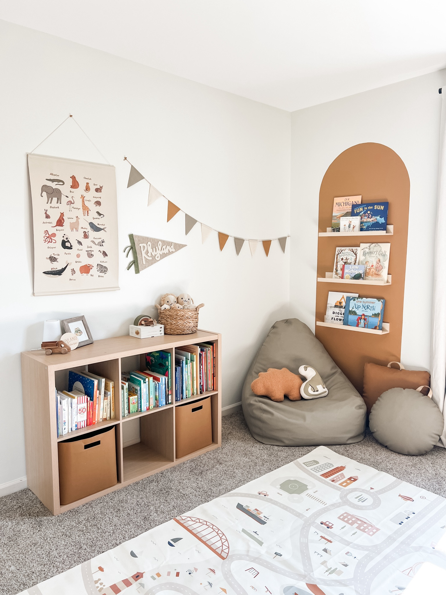 One of my favorite views in our house :) Nothing is better than a cozy reading corner in a kid’s room! 

Toddler room, kid spaces, neutral decor, earthy tones, pouf, bean bag, vehicles, animals

#LTKkids #LTKhome #LTKfamily