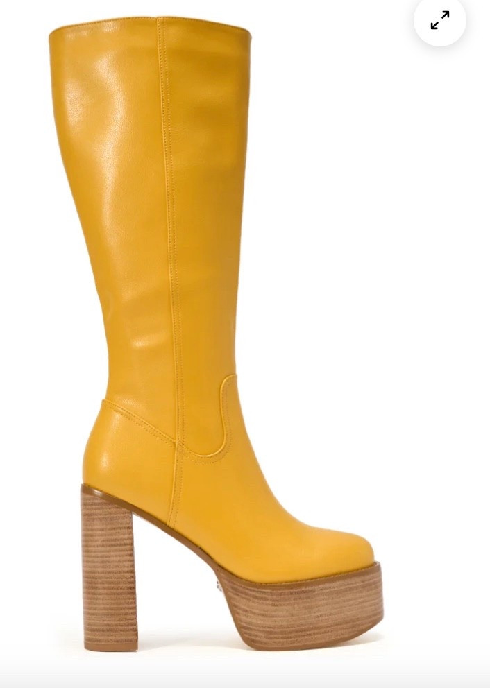 Azalea Wang Landry Yellow platform boots