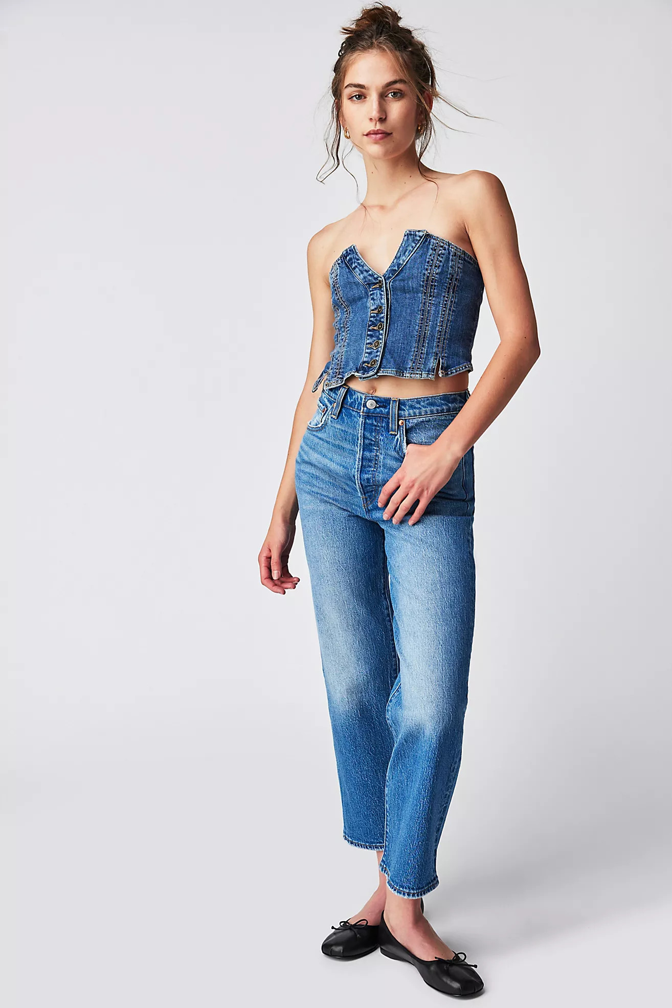 Levi's Ribcage Straight Ankle Jeans | Free People (Global - UK&FR Excluded)