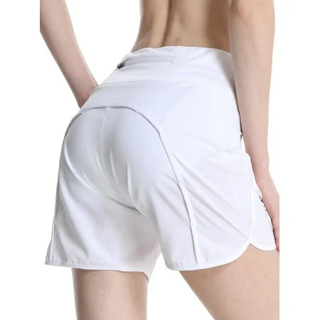 FEDTOSING Women Athletic Shorts Elastic Running Shorts Quick Dry Gym White Workout Shorts Liner 4 up | Walmart (US)