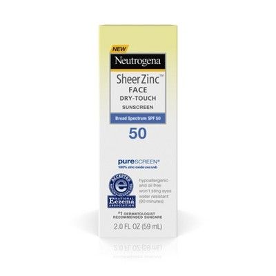 Neutrogena Sheer Zinc Sunscreen Face Lotion - SPF 50 - 2oz | Target