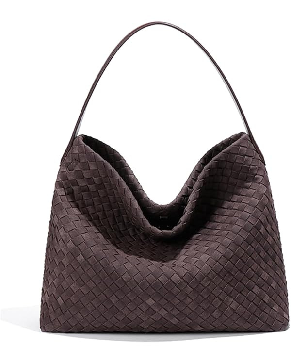 Suede Woven Bag Hobo Purse Tote Handbag Top Handle Shoulder Satchel For Women | Amazon (US)