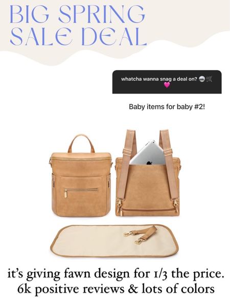 Diaper Bag on drop on Amazon’s big spring sale. Designer lookalike  

#LTKsalealert #LTKitbag #LTKbaby
