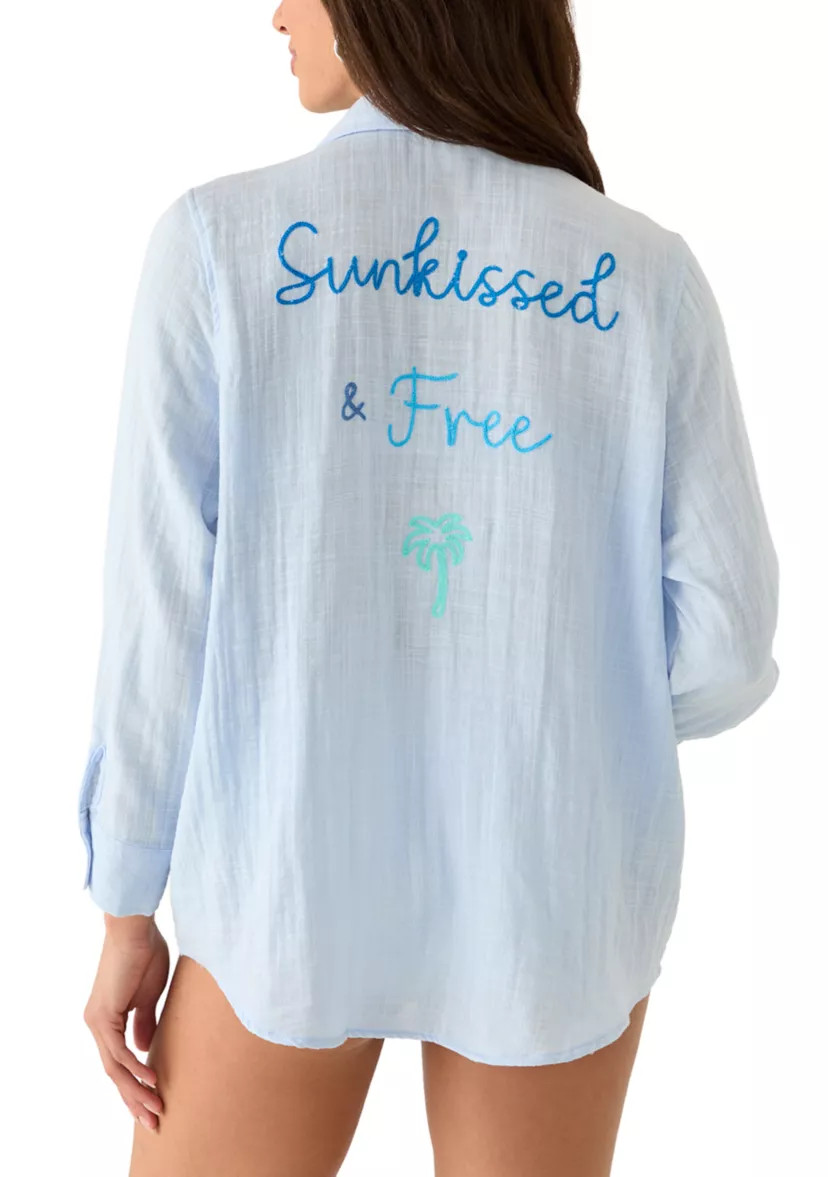 Women's Long Sleeve Big Shirt Swim Cover Up | Belk