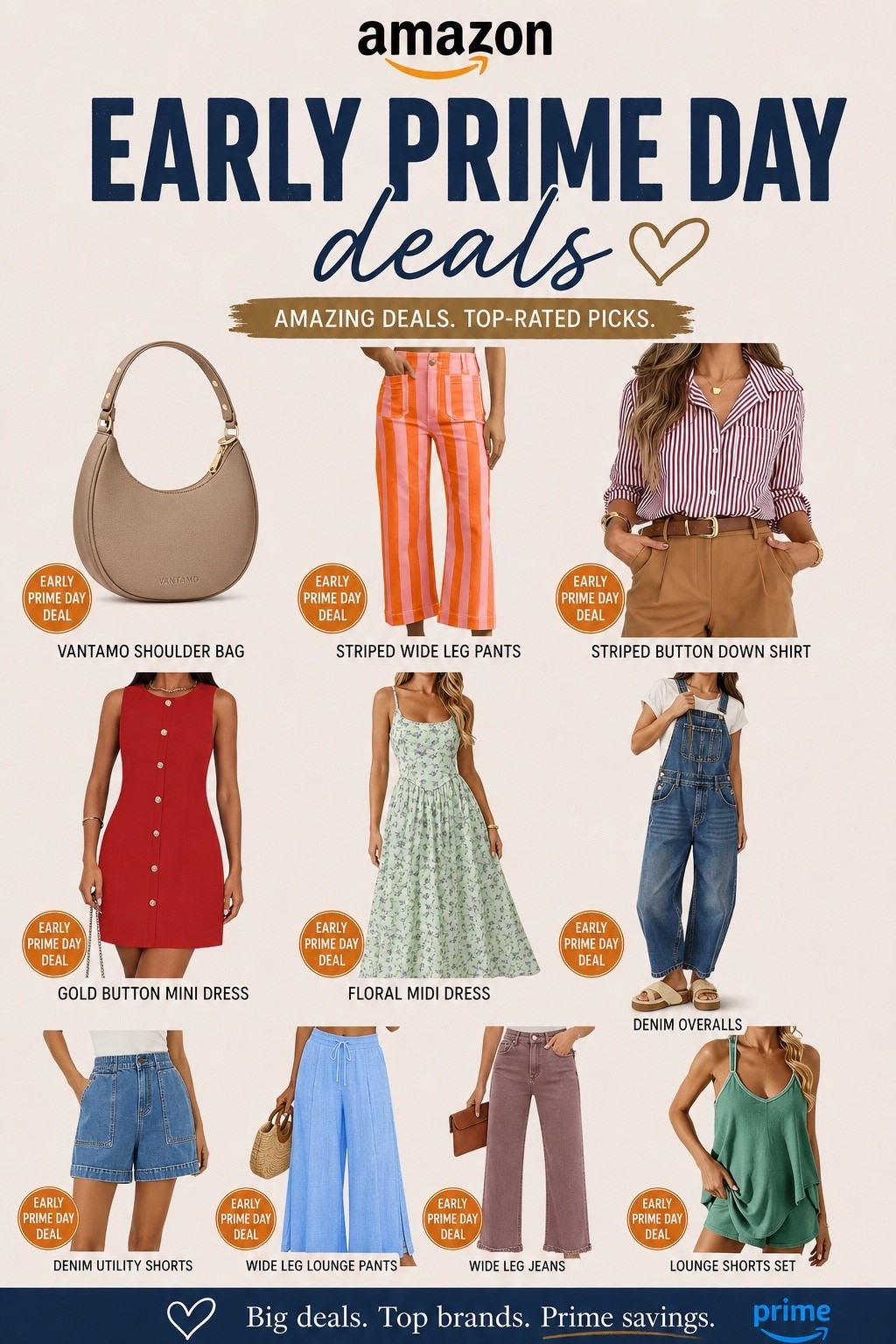 ✨ EARLY PRIME DAY FASHION DEALS ARE HERE ✨

Amazon is already dropping some amazing fashion finds before Prime Day officially starts, and these are too good not to share! 🤍 From effortless dresses and comfy matching sets to denim staples, trendy bags, and everyday basics, these are the pieces I’m adding to cart before they sell out.

If you’ve been waiting to refresh your summer wardrobe, now is the time to grab your favorites while prices are marked down. 🙌

🛍️ Shop all my Early Prime Day fashion picks through my LTK!
