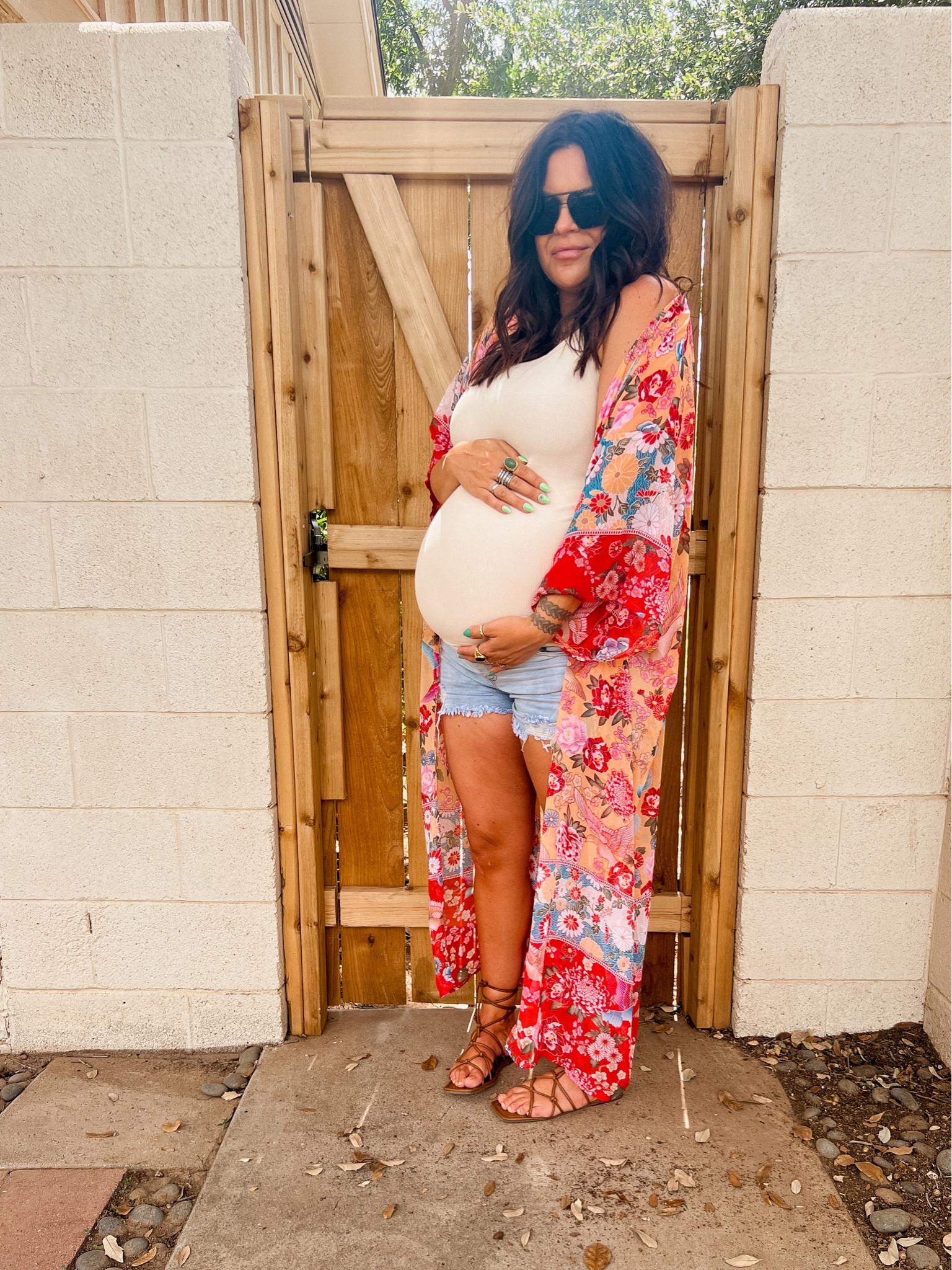 Summer bumpstyle, Amazon bump friendly maternity clothes. 
Maternity Denim Shorts: XL
Tank: XL
KIMONO IS GORG!


#LTKshoecrush #LTKbump #LTKsalealert