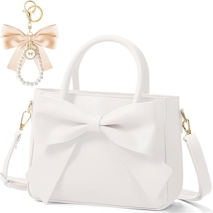 Abbylike Cute Purses for Women Leather Crossbody with Bow Charm Small Handbags with Adjustable Sh... | Amazon (US)