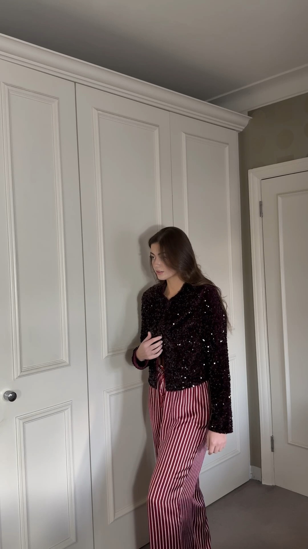 GRWM / mango / Valentino / sequin two piece / shorts / brown tights / river island / 

#LTKwinter #LTKCyberWeek #LTKgrwm