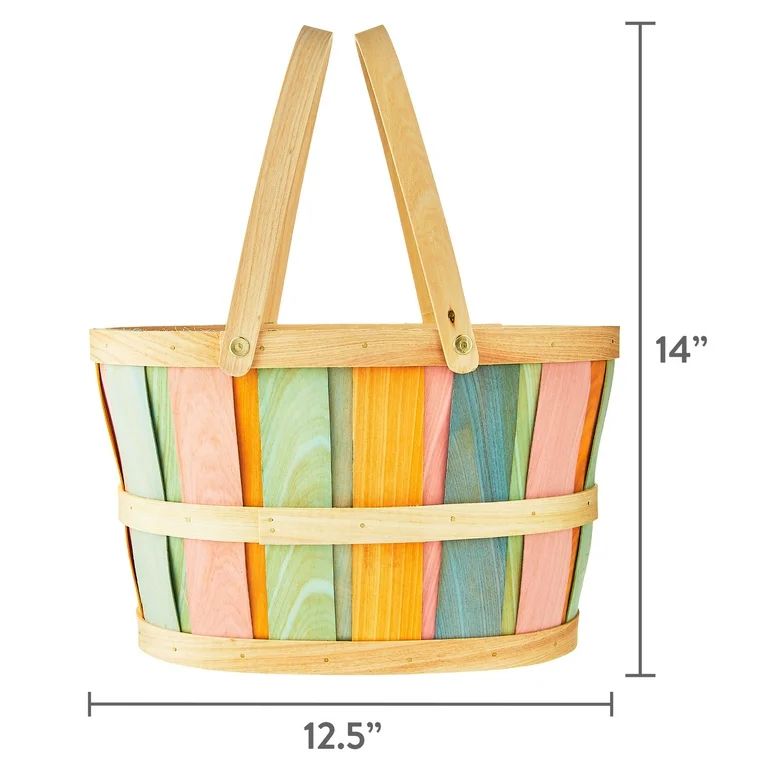 Easter Oval Orchard Terracotta Woodchip Basket, 12.5 in, by Way To Celebrate - Walmart.com | Walmart (US)