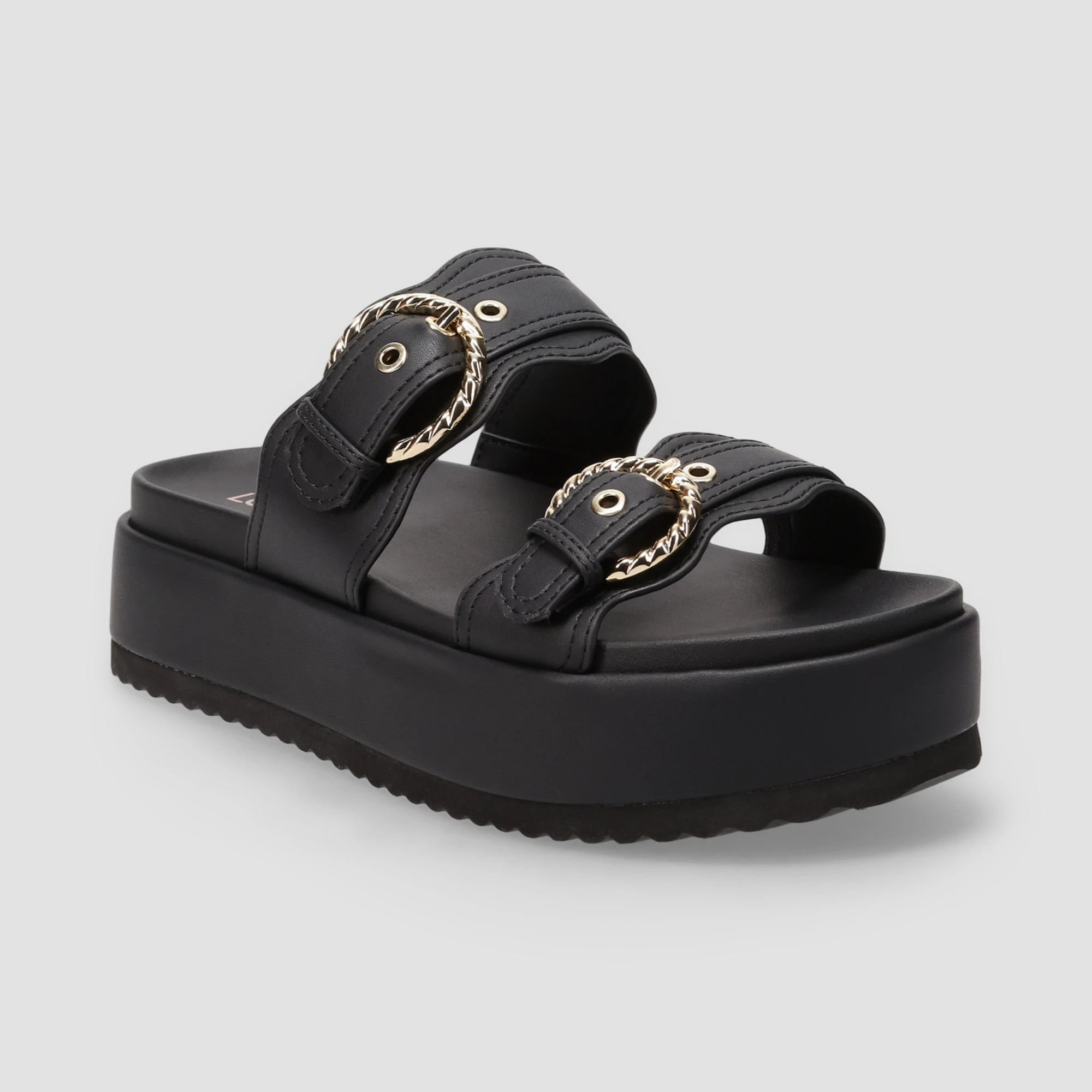 LC Lauren Conrad Headasa Women's Two Strap Buckle Platform Sandals | Kohl's