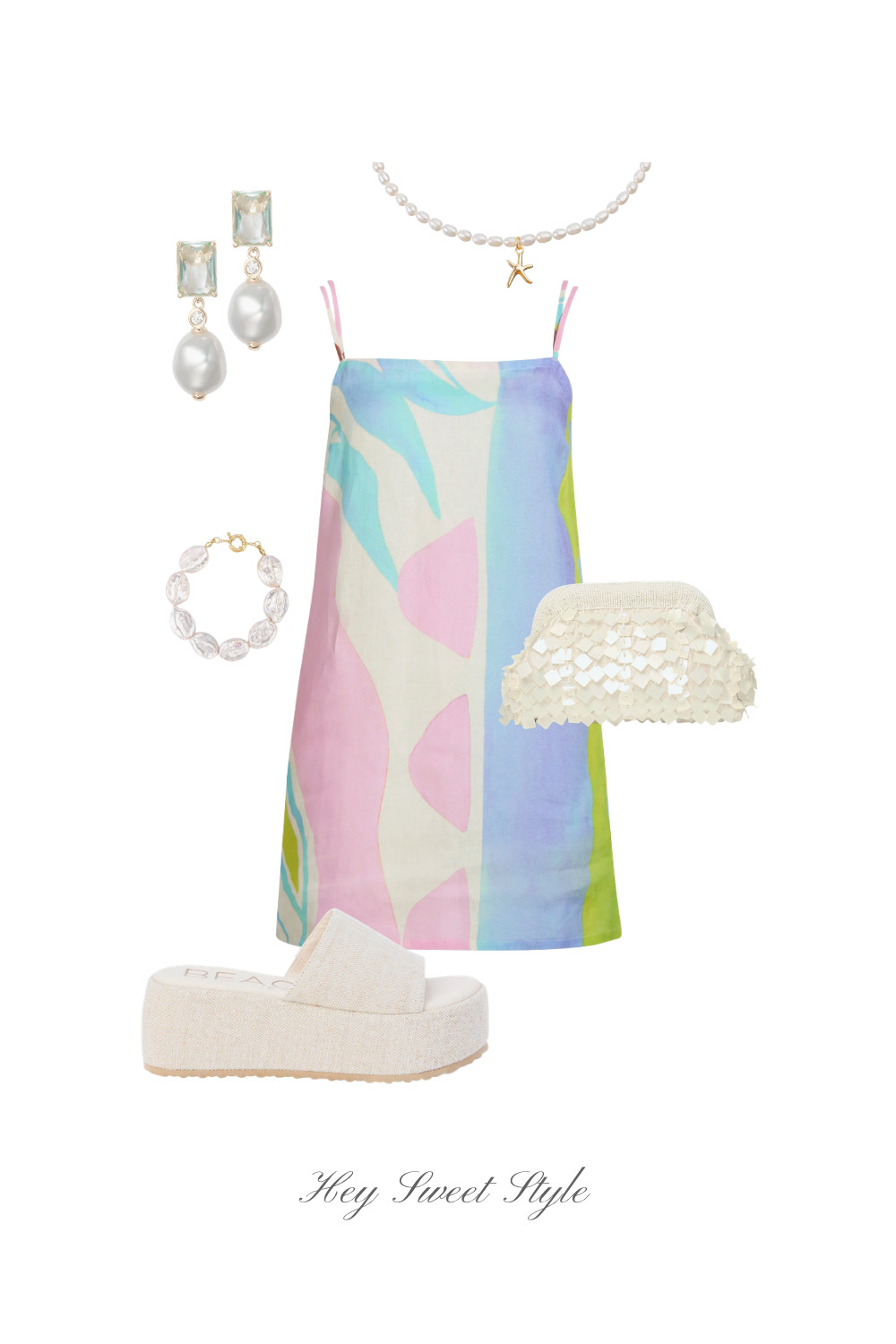 Vacation Outfit: Pastel Linen Dress 🌸