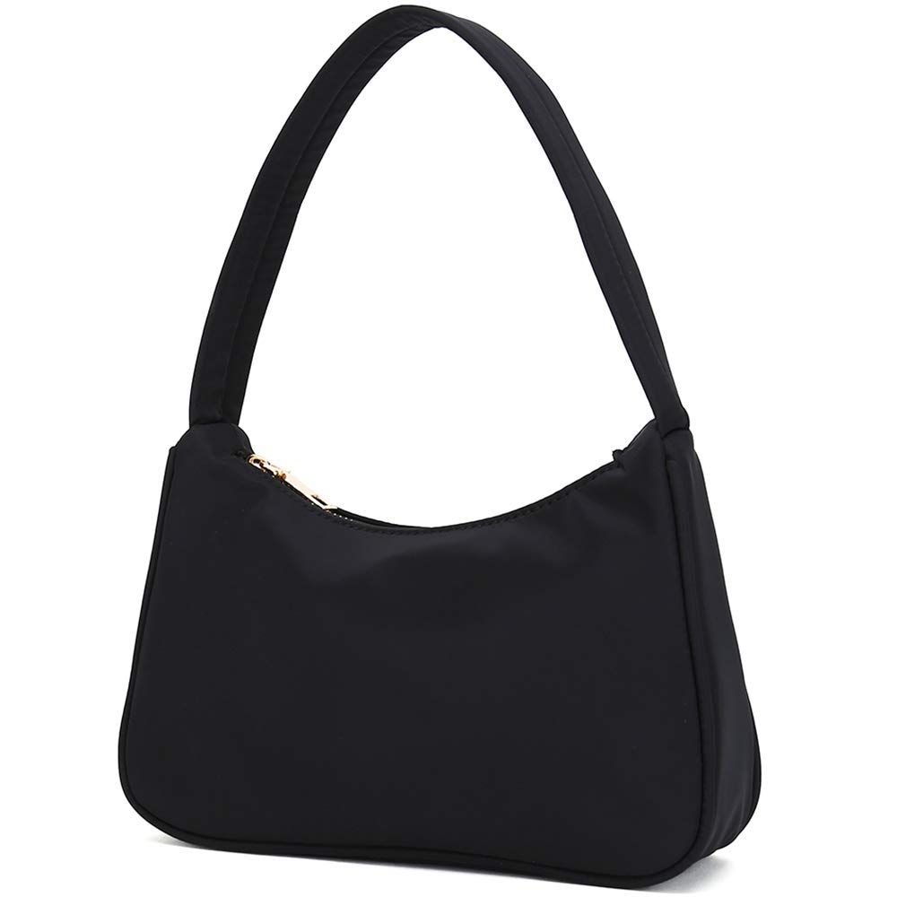Small Nylon Shoulder Bags for Women Elegant Feminine Mini Handbags with Zipper Closure | Amazon (US)