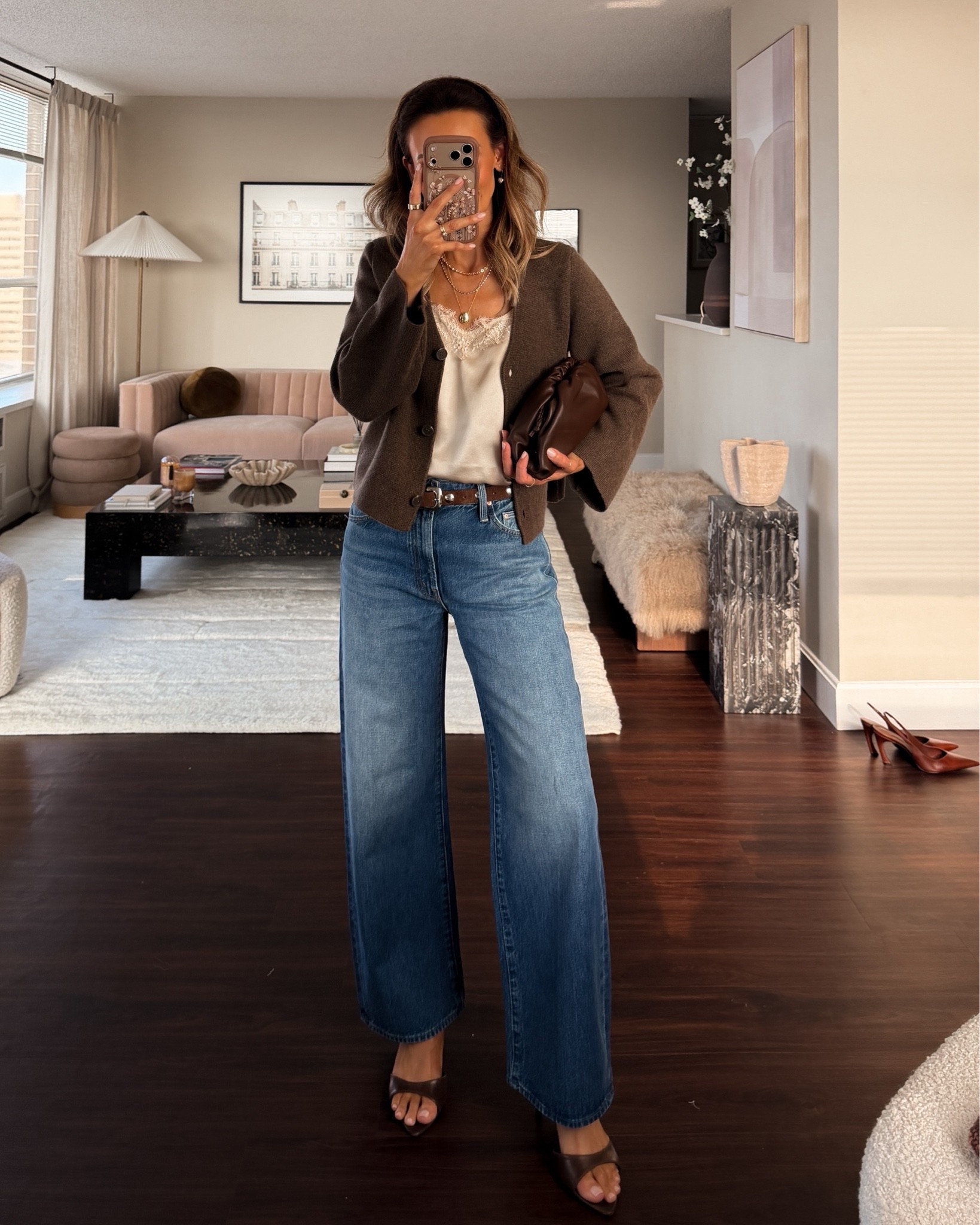 If your jeans feel too casual try adding a little touch of silk and:or cashmere. Those fabrics instantly elevate the look! 
Size 25 on jeans, xs on cami (washable silk) and small on cardi (100% Mongolian cashmere)

#LTKgrwm #LTKootd #LTKSeasonal