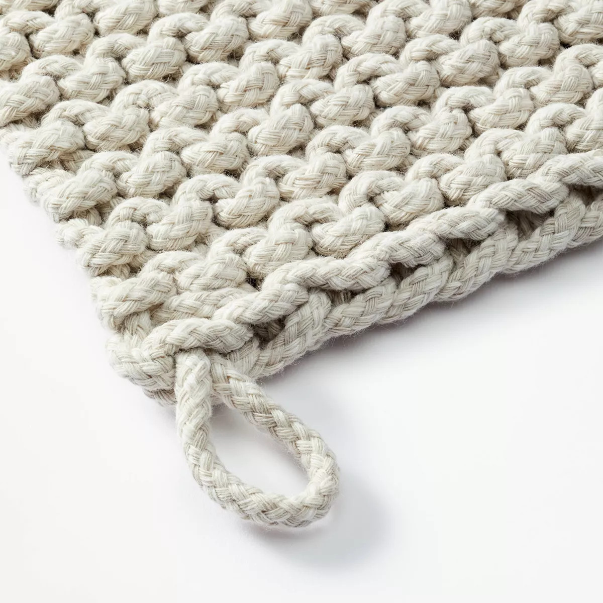 7" Rope Trivet Marled Light Gray - Figmint™: Reversible Pot Holder, Woven Polyester, Kitchen Te... | Target