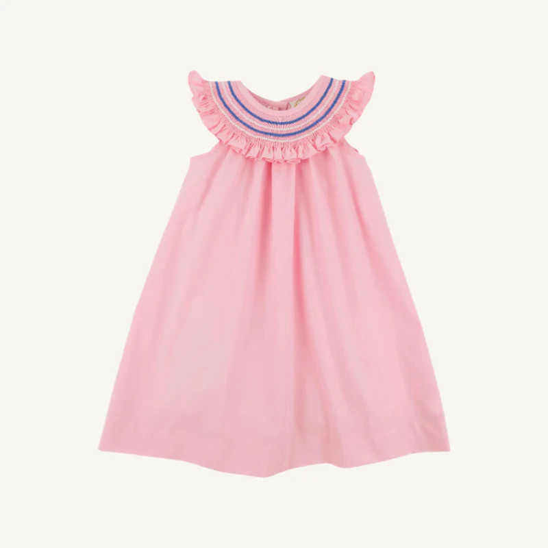 Sleeveless Sandy Smocked Dress - Pier Party Pink with Worth Avenue Whi | The Beaufort Bonnet Company