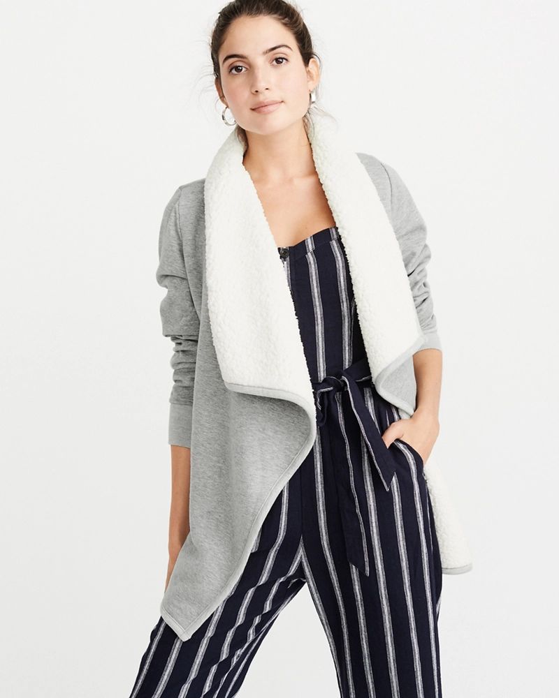 Sherpa Open Front Cardigan | Abercrombie & Fitch US & UK