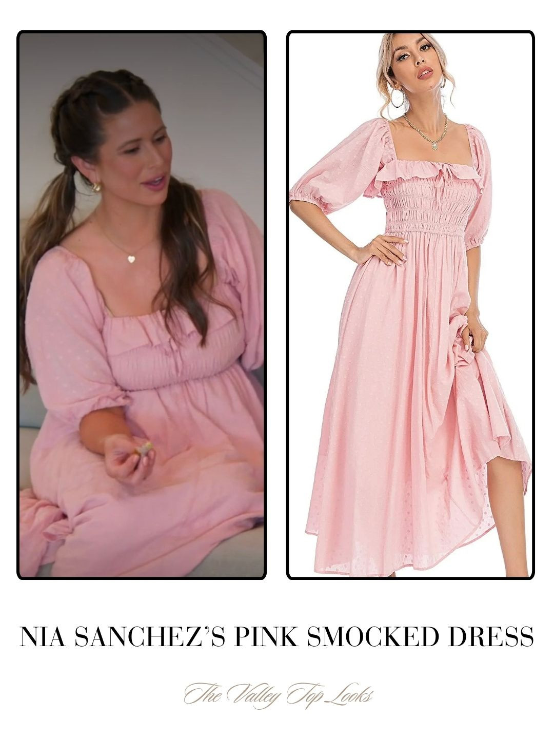 Nia Sanchez's Pink Smocked Maxi Dress on The Valley Season 3 Episode 4 

 