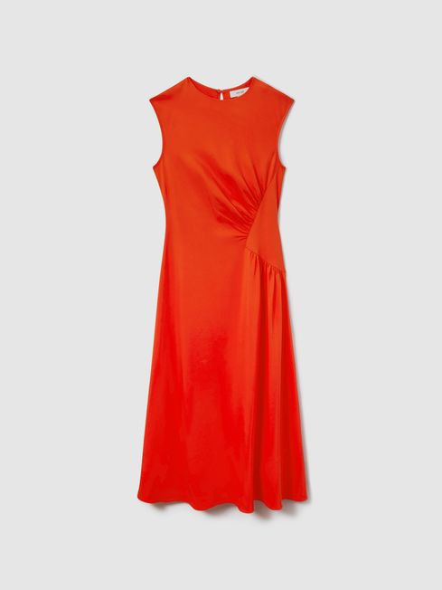 Ruched Midi Dress | Reiss US